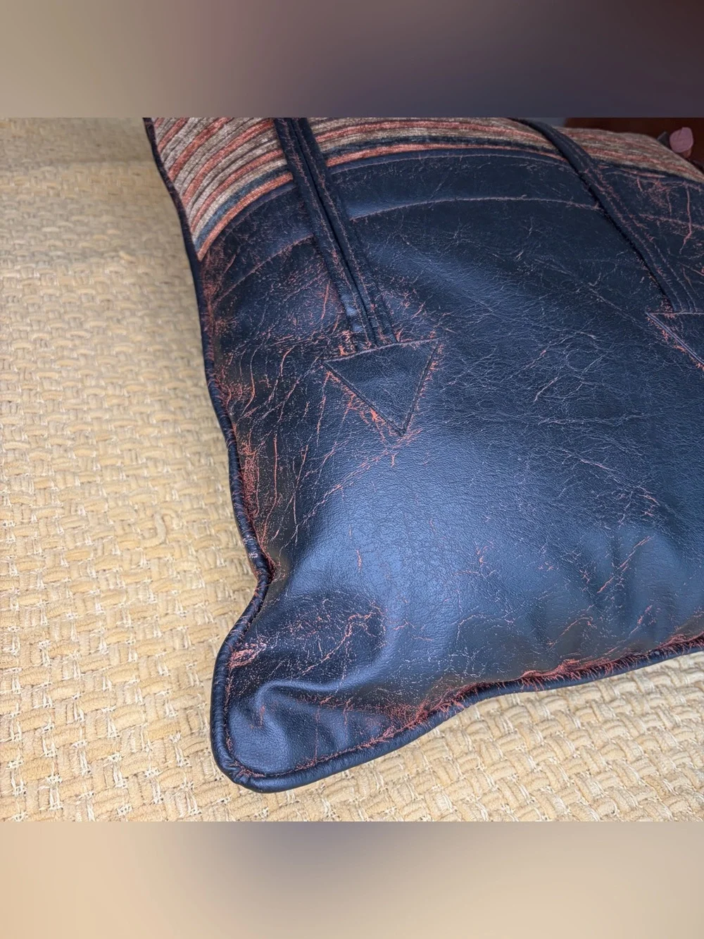 Croscill Pillow Rustic Southwestern Toggle Button Chenille 20 x 20 Cabin